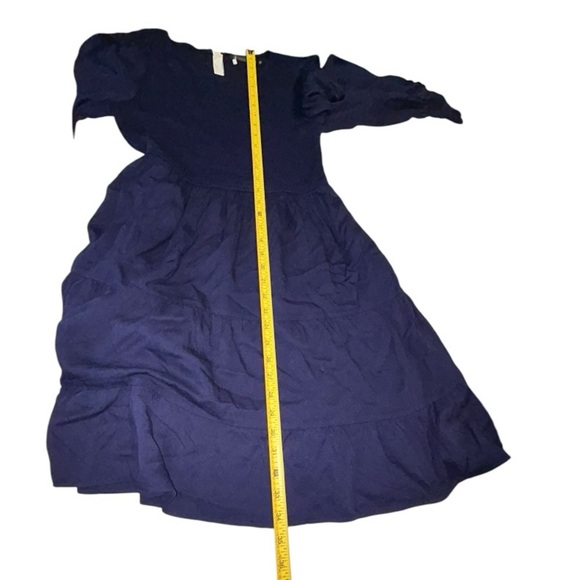 MEROKEETY LONG SLEEVE SMOCKED TIERED MINI DRESS SIZE M New - Picture 9 of 9